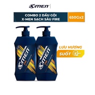 Combo of 2 X-Men Deep Clean Fire Shampoo 650g/bottle