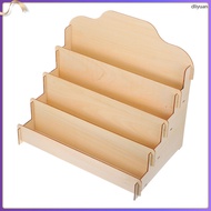 1Tiered Wooden Card Display Stand for Craft Shows Light Yellow Plywood  dliyuan