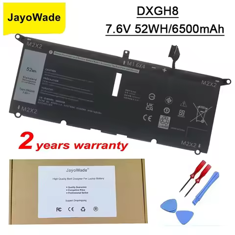 Smart DXGH8 Laptop Battery For Dell XPS 13 9380 9370 7390 For Dell Inspiron 7390 2-in-1 7490 G8VCF H