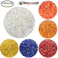 BeeBeecraft 50g 2mm Sweets Color Charm Czech Glass Beads Cute Bulk Seed Beads For DIY Bracelet Handicraft Jewelry Making 3306pcs/50g