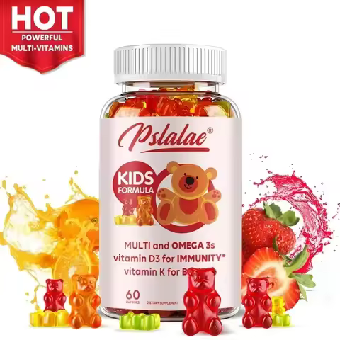 Kids' Daily Gummy Vitamins - Contains 13 Essential Nutrients and Omega 3 Fish Oil To Support The Bra