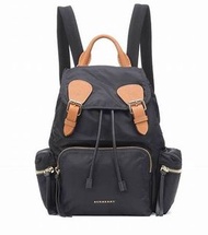 💓💓🥰🥰 Burberry Medium leather-trimmed Rucksack Backpack Navy Colour Nylon 背囊 背包 