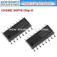 [1-5pcs] CH340C SOP16 SMD USB to Serial Interface Chip IC New Source