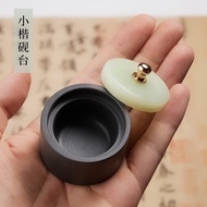 Jade Small Inkstone Small Inkstone Small Regular Calligraphy Dedicated with Cover Raw Stone Inkstone
