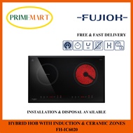 FUJIOH FH-IC6020 HYBRID HOB WITH INDUCTION & CERAMIC ZONES - 2 YEARS FUJIOH WARRANTY + FREE DELIVERY