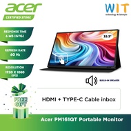 Acer PM161QT Portable Monitor - 15.6" Touch/ 6ms(GTG)/ 60Hz / FHD 1920x1080 / IPS / Speaker /2 USB-C