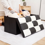 Adult Foldable Stool Storage and Organization Box Simple Pu Leather Storage Stool Storage Stool Benches Chairs Stools d12