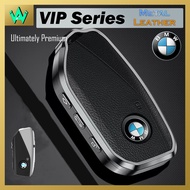 BMW Aluminium Alloy Genuine Leather 2023 New Car Key Cover IX X1 IX4 IX3 XM X1 I7 X7 7 Series Sarung
