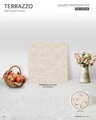 Granit Lantai Atena Terrazzo Series - TERRAZZO Light Beige 60x60 kw 1