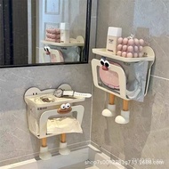 Luxury High-Value Bathroom Wall-Mounted No-Drill Waterproof Toilet Paper Holder Tissue Box C4RH
