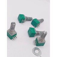 วอลลุ่ม Volume vr 6ขาโพเทนชิโอมิเตอร์ ตัวต้านทานปรับค่าได้ B50K/B10K/B100K ความยาวเพลา 15mm