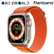 amBand W1 Series Metal Case for Apple Watch Series 9/8/7/6/SE/5/4 44mm/45mm Instantly Change into The Apple Watch Ultra/ Ultra 2 Compatible for iWatch 44 mm/45mm