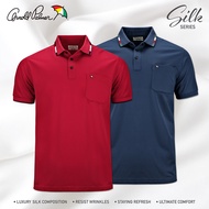 Arnold Palmer Silk Blend Casual Polo Shirt with Pocket