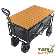 TreeWalker 多用途可煞車露營摺疊置物手拉車(四輪推車)加通用露營推車桌板