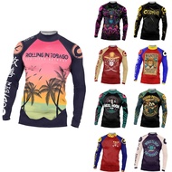 New Compression Gym BJJ Boxing MMA T-shirts Men Rashguard Full Sleeve Polyester Tight Bjj Kickboxing