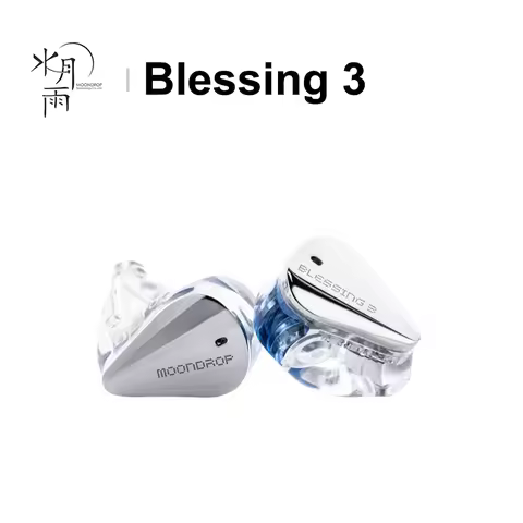 MOONDROP Blessing 3 HIFI Music Earbuds 2DD 4BA Hybrid Triple-range Frequency In-Ear Earphone 0.78mm 