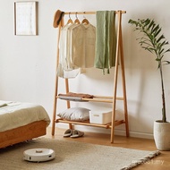 Creative Solid Wood Hanger Floor Multifunctional Bedroom Hanger Log Cherry Wood Small Storage Coat R