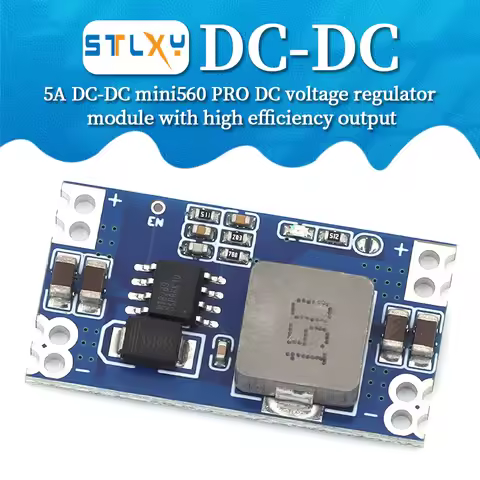 Stlxy Mini DC-DC Voltage Converter 560 5A Efficient Output 3.3V 5V 9V 12V Buck Regulator Stabilized 