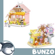 Street View Series-Izakaya Sakura Railway Non-Compatible Lego Assembled Building Block Toy Gift Disp