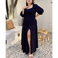 Clarence Dress Jumbo / M-XXXXL / Dress KoreanWanita A Line Bodycon Maxi Party Style Jumbo BIG Size S