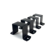 Baru Decor 2X2 Square Tube Strap Clamp Powder Coated Black Bracket