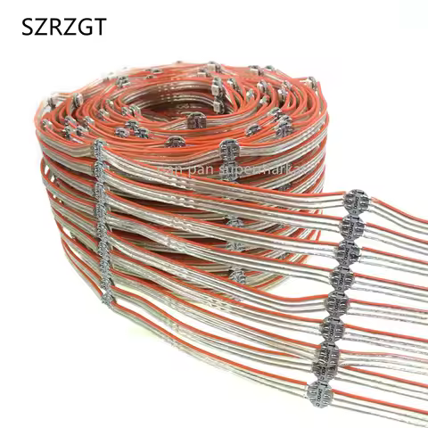 50-100PCS WS2812B LED Module String Panel Pre-soldered on Heatsink with 10CM Wire 5V WS2812 Built-in