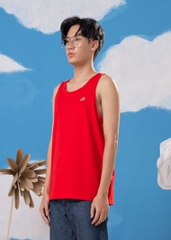 CHERRY TOMATO CUSTOM FIT TANK SINGLET เสื้อกล้ามสีแดงมะเขือเทศเชอร์รีทรงคัสตอมฟิต