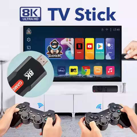 X2 Game TV Stick TV Box 64GB 10000+ gaming HD 8K 4G WiFi high-definition retro video game console wi