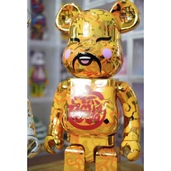 28cm ACU X God of Wealth 400% Be@rbrick Gold Silver Action Figure Toy Gift（Joint Ring）