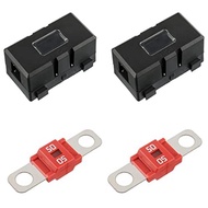 2 X ANS-H Car Fuse Holder And 2 X High Current Bolt On Midi Fuses 40A Amp Plastic Fuse Holder For Ca