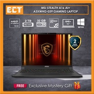 MSI Stealth A16 AI+ A3XWHG-039 Gaming Laptop (AI 9 HX370 5.10GHz,32GB D5,2TB PCIe SSD,NV RTX5070Ti 1