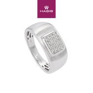 HABIB Diamond Men's Ring in 925 Silver Palladium 272020125(PLD)