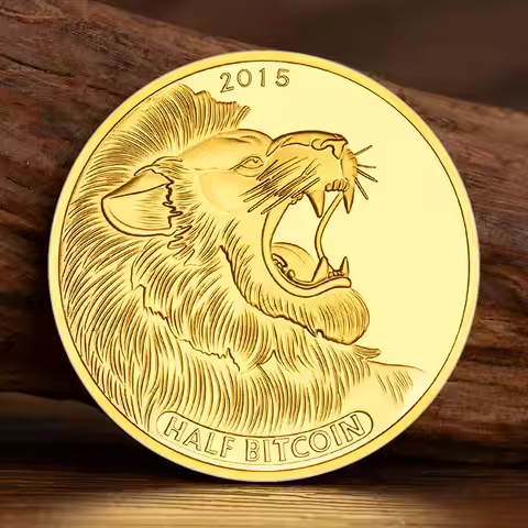 Half Bitcoin 2015 Collectible Gift Souvenir Coin Cryptocurrency Coins Titan Bitcoin Commemorative De