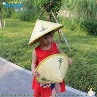 SUSUN Party Sun Hats, Adjustable Summer Natural Bamboo Hats,  Sunscreen Retro Farmer Caps Children K