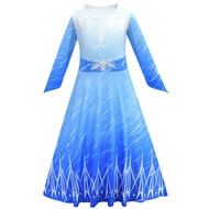 {Sweet Baby} Girls Snow Queen Dress Kids Frozen Long Sleeve Long Dresses Children Cospay Princess Clothes For Birthday Party For 3 4 5 6 7 9 10 yrs