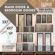 HDB MAIN FIRE RATED / NON FIRE RATED DOOR / BEDROOM DOOR WITH INSTALLATION BY MASTER DIGITAL LOCK