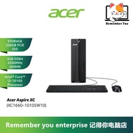 Acer Aspire AXC895-10100W10A Desktop PC ( i3-10100, 4GB, 256GB SSD, Intel, W10 ) + Acer K202HQL LCD Monitor