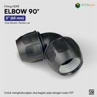 HDPE Pipe Fitting ALVApipe Elbow Coupling 2" (63 mm)