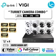 TP-Link VIGI CCTV 8 Channel Bundle Set PoE Wired Turret IP Camera C420I/C430/C440/C445/C450/C455/C48