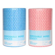 CT - 經濟易潔布兩卷裝（紅白色&藍白色），一次性即棄抹布，23x15cm/片，100片/卷 [HT-NW0451523_2]