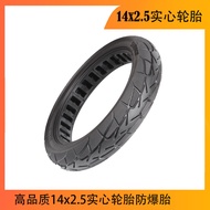 Skuter Elektrik 14-Inci Tayar Pepejal 14x2.5 Honeycomb Berongga Tayar Kalis Letupan Basikal Tayar Pe