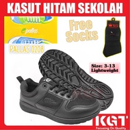 FREE SOCKS PALLAS JAZZ KASUT HITAM SEKOLAH 0208 PALLAS JAZZ BLACK SCHOOL SHOES KASUT BERTALI SEKOLAH