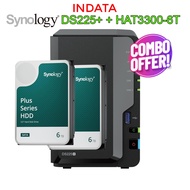 [COMBO] Synology DS225+ NAS network storage and Synology HAT3300-6T 6TB hard drive, genuine product