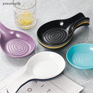 yosunrui5j] Large Ceramic Spoon Rest Holder Heat Resistant Cooking Utensil Rest for Kitchen Coffee T