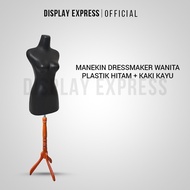 Manekin Setengah Badan / Patung DRESSMAKER wanita PLASTIK HITAM