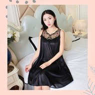 65-85KG Plain Sleepwear Nightwear 866 Dress Dusty Pink Gaun Malam Nightdress Baju Tidur