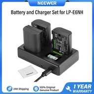 NEEWER แบตเตอรี่สำรองและชุดที่ชาร์จสำหรับ LP-E6NH อะไหล่2250 MAh สำหรับแบตเตอรี่ LP-E6NH และสล็อตสาม