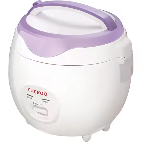 Electric Heating Rice Cooker CR0671V in Violet and White Color for Home Kitchen Use Multifunctional