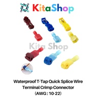 Waterproof T-Tap Quick Splice Wire Terminal Crimp Connector (AWG : 10-22)