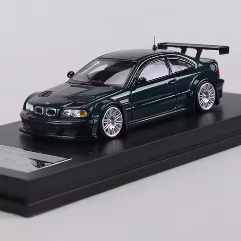MJ MODEL 1:64 M3 E46 GTR Alloy Model Car can open the hood